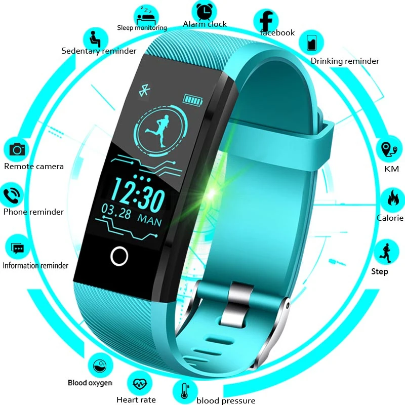 

2018 New Smart Watch Men Blood Pressure Heart Rate Monitor Fitness Tracker Women Smartwatch Sport Watch for ios Android+Box