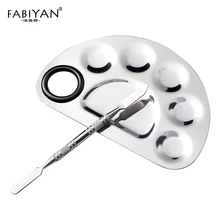 Шестигранная форма из нержавеющей стали палитра шпатель пластина стержень дизайн ногтей макияж лак гель крем основа для век тени смеситель Инструменты Набор