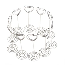 10Pcs Hochzeit Gefälligkeiten Platz-kartenhalter Tisch Foto Memo Anzahl Name Clips Basis