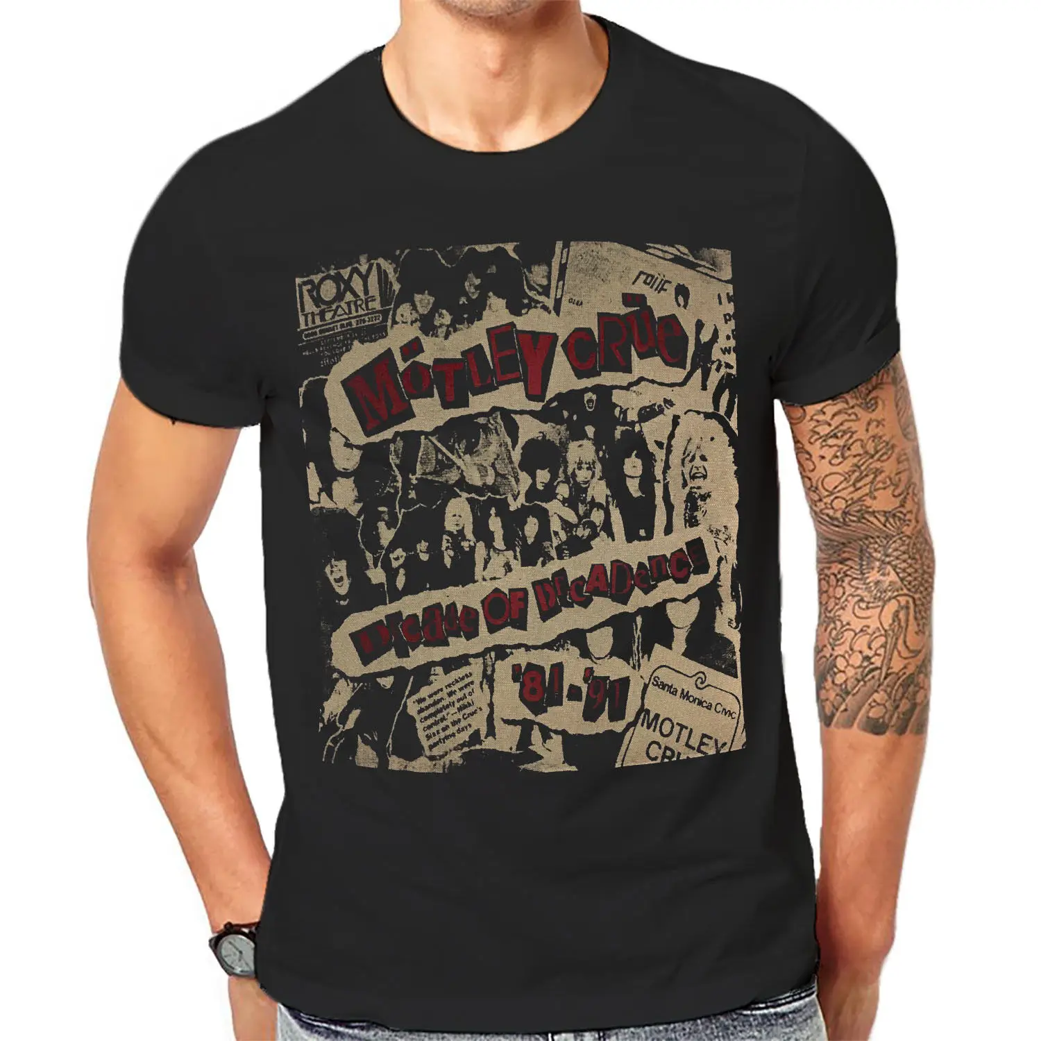 

Motley Crue T Shirt Rock Band Tees Men Ladies Cool Old Black Retro New1-A-070 New Brand-Clothing T Shirts top tee