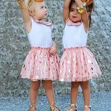 Лидер продаж летнее платье для маленьких девочек Фатиновые платья-пачки без рукавов с бантом и с блестками Новое розового цвета для детей 1 2 3 4 5 лет