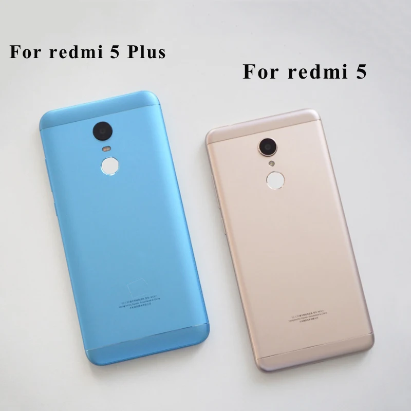 Запасные части для Xiao mi red mi 5 5 Plus 5+ five 5 Plus задняя крышка батарейного отсека с боковыми кнопками без объектива камеры