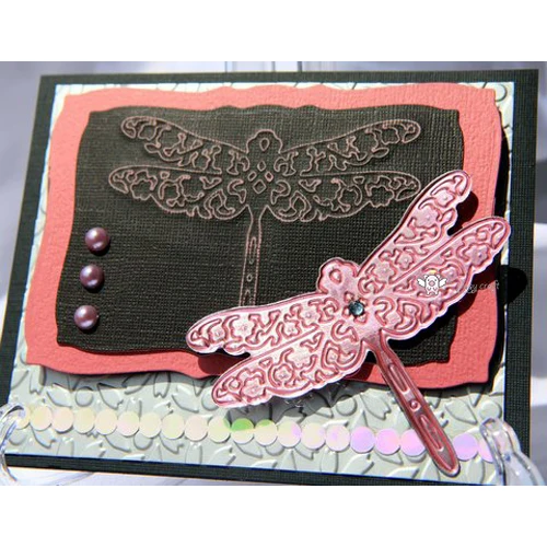1256-Floral Dragonfly 4 - Holly Craft