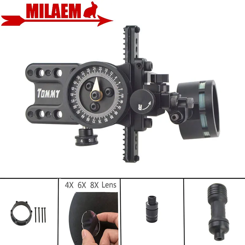 

Archery Bow Sight Adapter And 4x/6x/8x Lens Bow Stabilizer Sight Light Left Right Hand Compound Bow Shooting Hunting Accessories