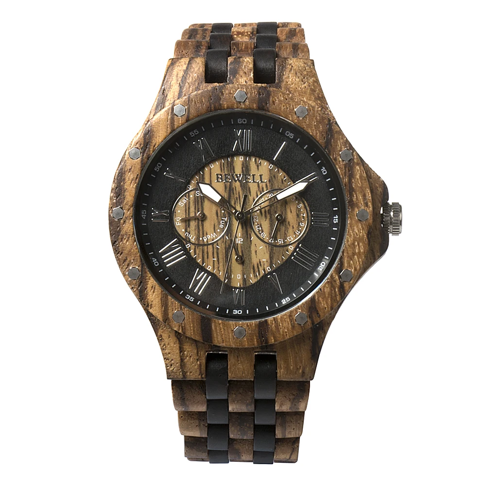 BEWELL WOODEN WATCH