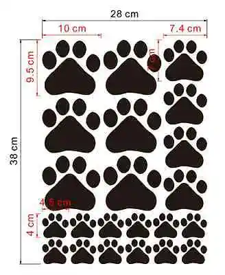 Dog Paw Print Vinyl Wall Sticker Decals Car Van Bike Fridge Laptop DIY Removable Stickers For Kid Room | Дом и сад