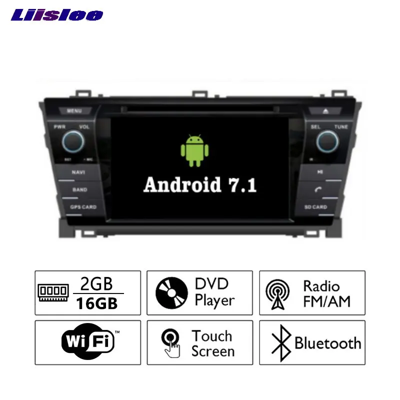 cheap Liislee Android 7.1 2G RAM For Toyota Corolla 2013~2017 Car Radio Audio Video Multimedia DVD Player WIFI DVR GPS Navi Navigation