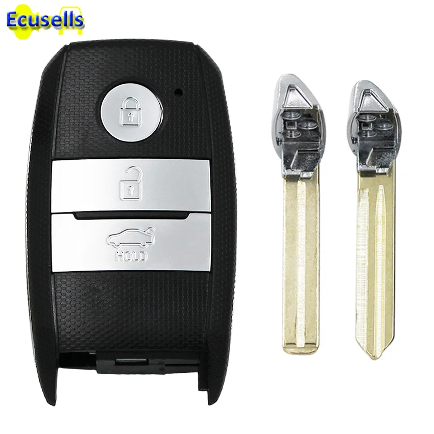 

New Smart Car Remote key Shell housing Case fob 3 Button Fob for Kia K3 Carens Sorento Picanto with insert key