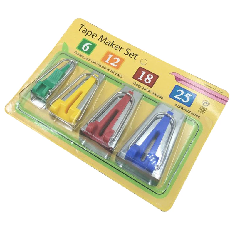

1 Set Fabric Bias Tape Maker Binding Tool Sewing Quilting 6mm 12mm 18mm 25mm Fabric Bias Tape Maker