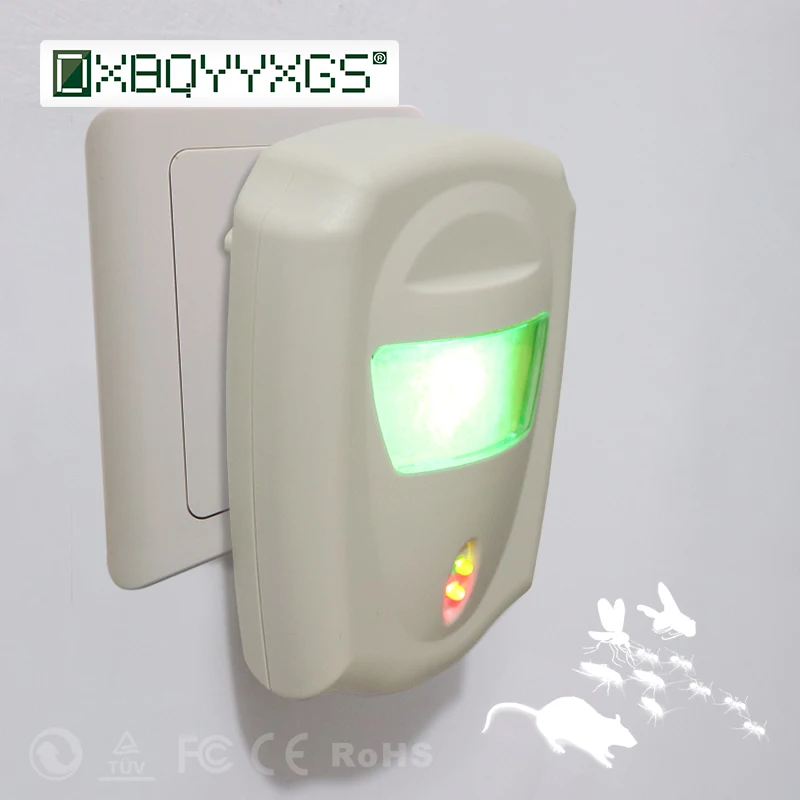 

DXBQYYXGS Ultrasonic pest repeller rodent Electronic Insect Rat Cockroaches Reject Mice Mouse pest control mousetrap EU plug