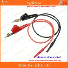 1 пара 0,5 м мультиметр шиповник линия Тест Зажим Тестовые провода проколы зажимы с банановой розеткой для ремонта автомобиля