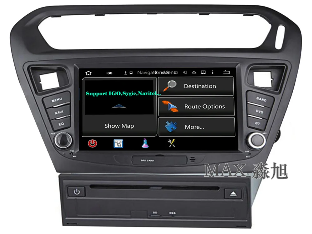 Cheap MAX 2G Car Radio GPS Navigation System For Peugeot 301 /Citroen Elysee CD Player Bluetooth call/music Free Map SWC Mirror Link 5