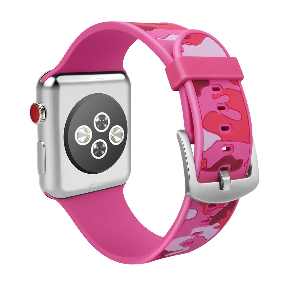 

Sport Silicone strap For Apple Watch 4 3 2 1 band 44mm 40mm correa iWatch band 42mm 38mm Colorful Silicone Bracelet belt