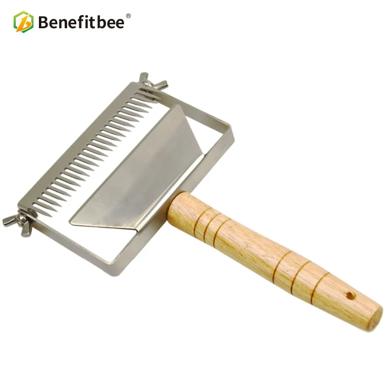 Benefitbee брендовый Регулируемый скребок для пчеловодства инструмент медовый нож из нержавеющей стали медовая расческа инструменты для отжима меда - Цвет: C13-2A
