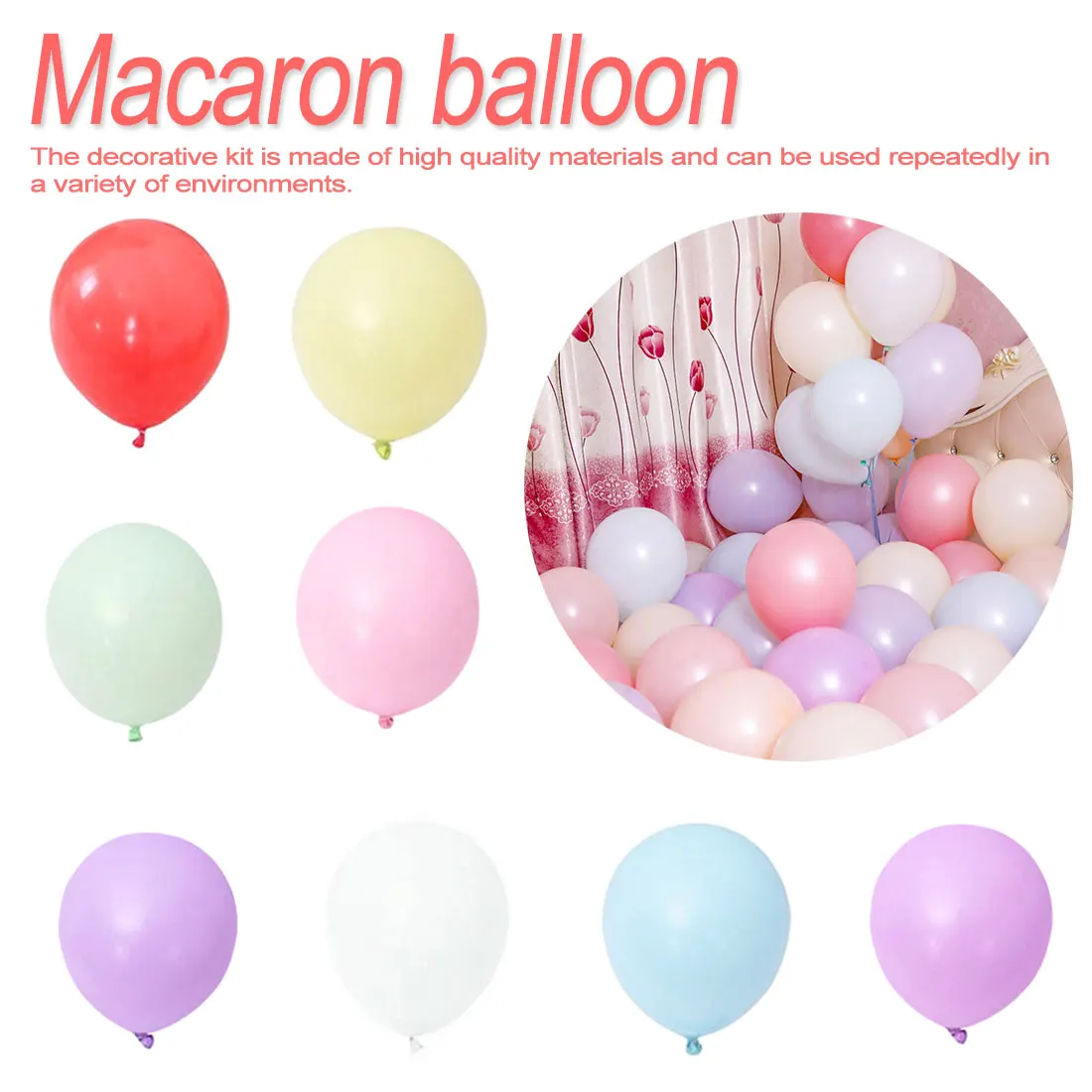 

Latex Balloon Macaron Color Wedding Decoration Baloons Birthday Party Valentine's Day Decor Balloon 100pcs 10inch