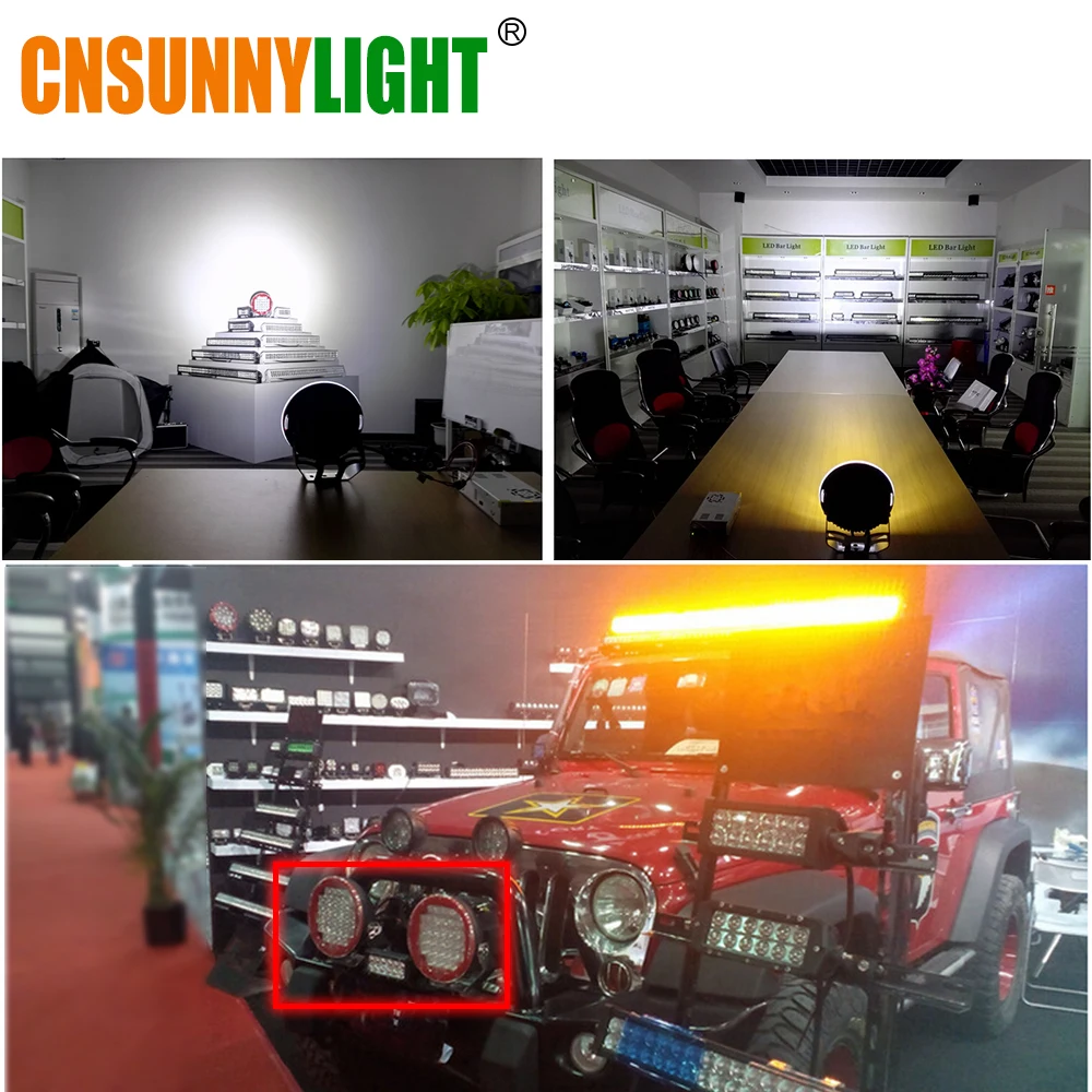 CNSUNNYLIGHT 2pcs 9 Inch 96W LED Driving Work Light Super Bright Led Spotlight for 4X4 ATV UTV SUV 4wd Offroad Spot Lamp 12V 24V (4)
