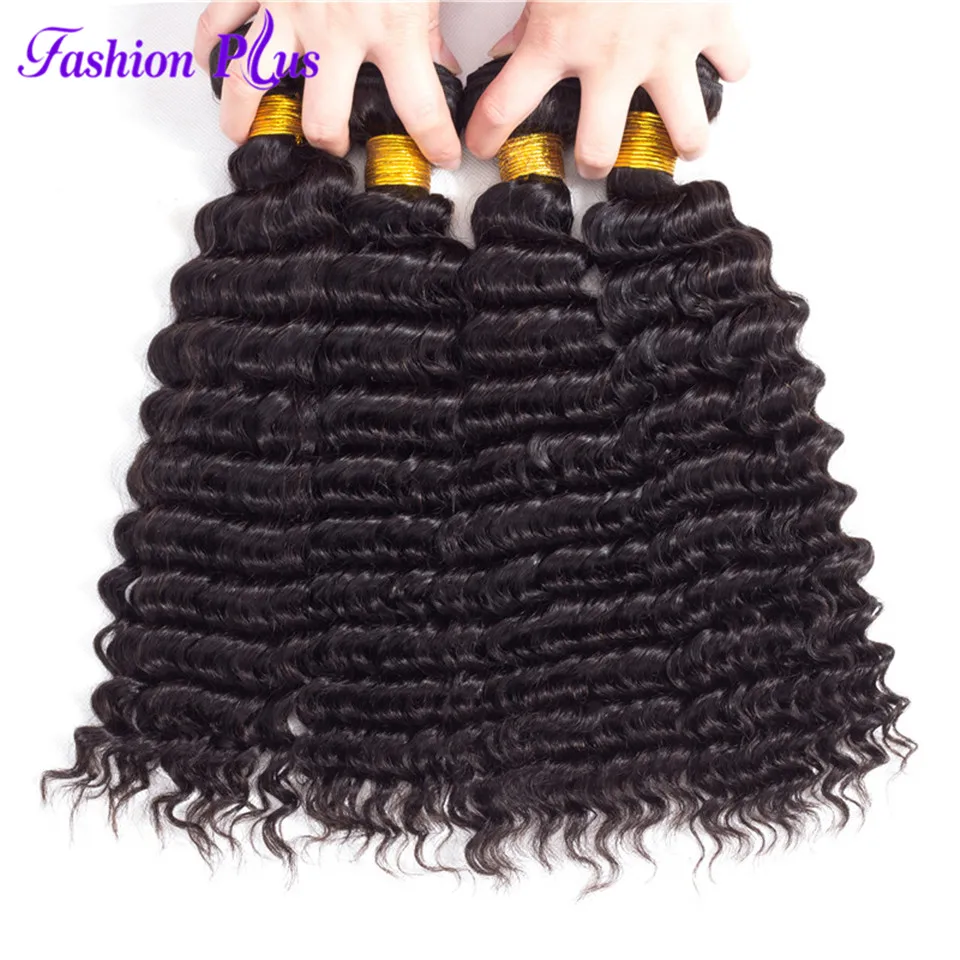 Remy перуанские глубокие пучки волнистых волос 3/4 пучков 10-28 дюймов человеческих волос для наращивания мода плюс перуанские пучки волос