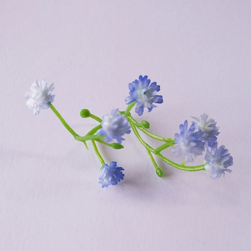 DIY Light blue Artificial Flower Branch Baby's Breath Gypsophila Fake Silicone Plant For Wedding Home Hotel Party Decorations