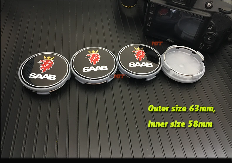 Emblema do Carro Adesivos para Saab Cubo de Roda Aro do Carro Estilo Logotipo Emblema Roda Hub 9-3 9-5 93 95 Tampas 63mm Cubo Automático Tampa 20 Pçs - Set 9 Cheap Emblemas p roda