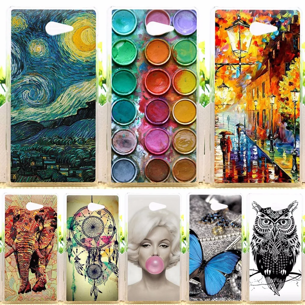 

Fashion Style Phone Case For Sony Xperia M2 S50H D2302 D2303 D2305 Case Soft Silicone TPU Cover Cases For Sony M2 4.8 inch