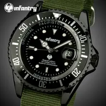 INFANTERIE Hommes Montres Top Marque De Luxe Ultra Mince En Nylon Montres Armée 30 M Étanche Auto Sports Date Montres Horloge Montres