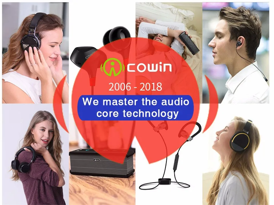 Cowin e8 HIFI активные наушники с шумоподавлением ANC беспроводные Bluetooth наушники с микрофоном, стерео наушники с глубоким басом