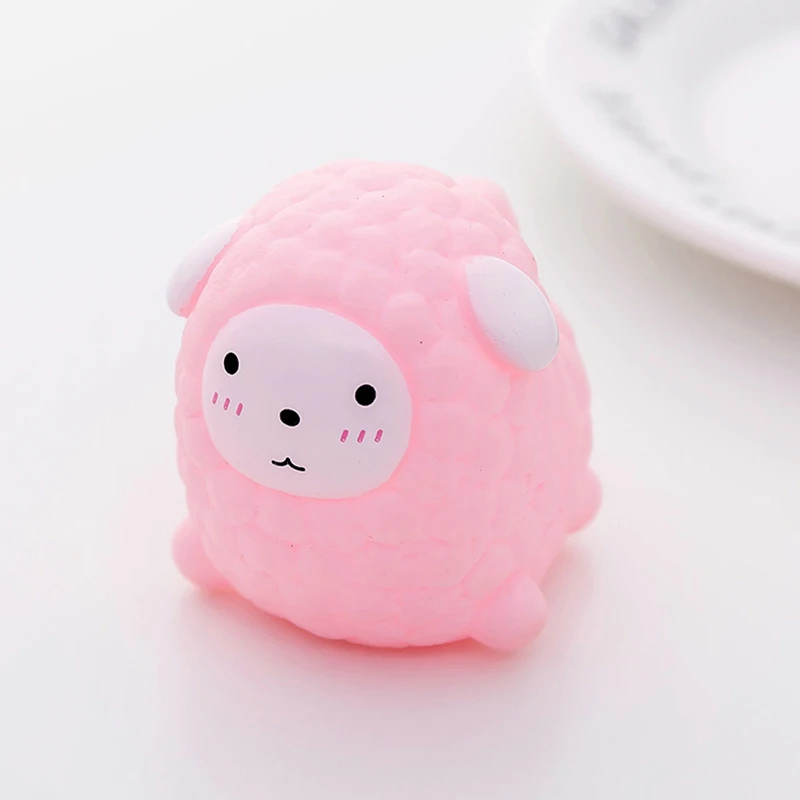 Cute Little Sheep Anti Stress Squeeze Ball Novelty Soft Animal Vent Balls Decompression Tricky Toy Gift T0726 (7)