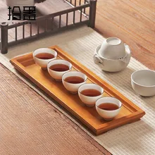 Натуральная бамбуковая подставка для чайного сервиза китайский чайный набор кунг-фу поднос для сервировки кухонного хранения Пуэр чайная чашка Органайзер Чайные Аксессуары для плат подарки