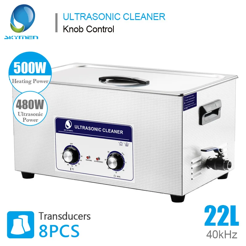 Skymen 22L 480W 40kHZ Ultrasonic Cleaner Bath Solution Injector