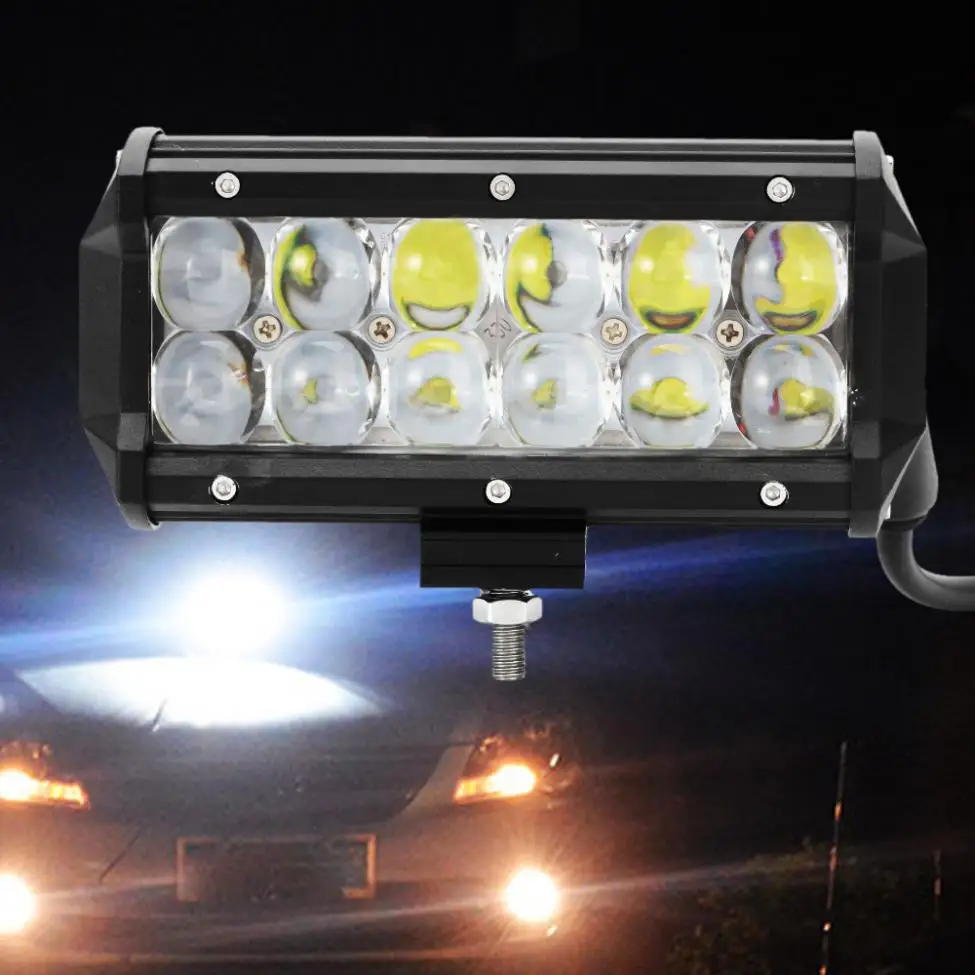 Conduziu a Barra de Luz do Trabalho do Carro Polegada Carro 12 v 24 Auto Pickup Suv Utv Caminhão Atv Barco Ute Offroad Worklight Condução Nevoeiro Lâmpada 60 w 6.5 9 Barra de luz/Luz de trabalho