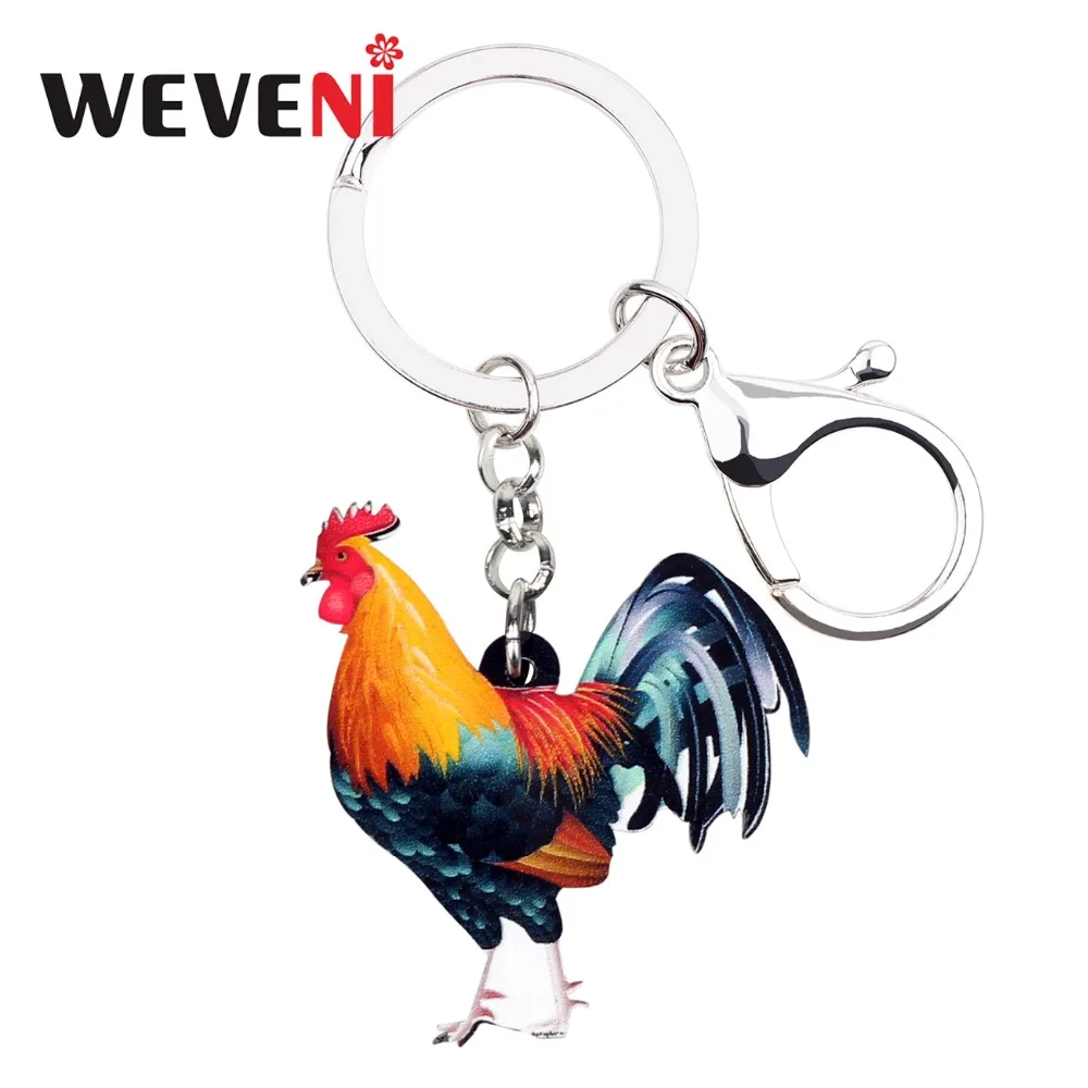 DUOWEI Orecchini Pendenti A Forma Di Pollo In Acrilico - Gioielli Carini E Ipoallergenici Per Donne E Ragazze - Idea Regalo Fattoria