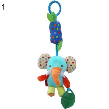 

Cartoon Lion Elephant Owl Cat Animal Rattle Toy Baby Infants Doll Wind Bell