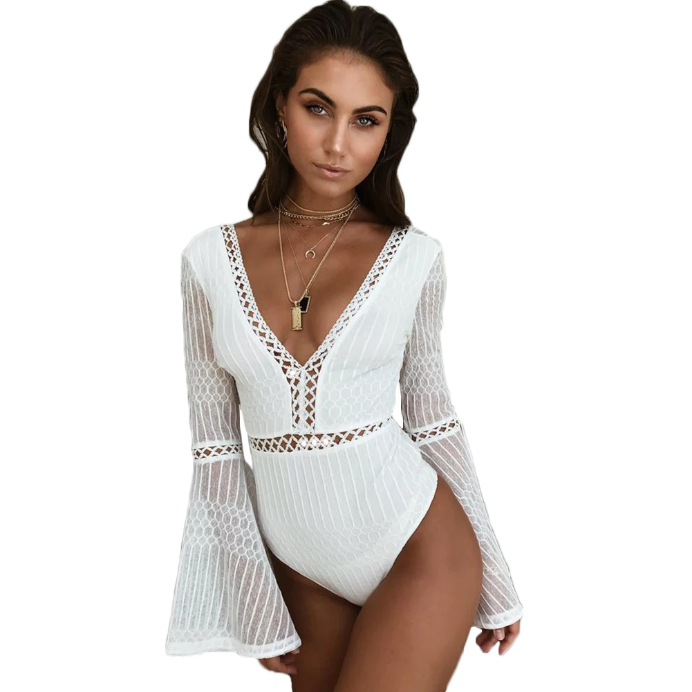 white long sleeve bodysuit