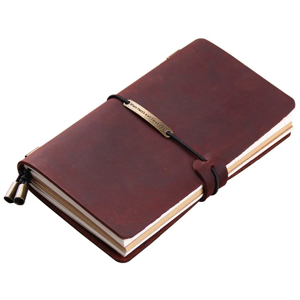 

A5 Notebook Genuine Leather Vintage Personal Planner Organizer Luxury Travel Diary Journal Composition Note Books Stationery