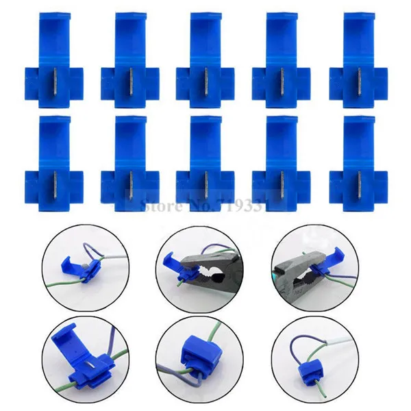 

100pcs Electrical Cable Connectors Quick Splice Lock Wire Terminals Crimp
