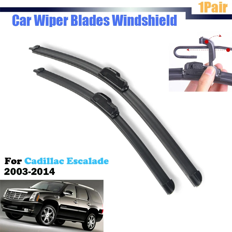 2Pcs Car Front Window Wiper Blades Auto Frameless Soft Rubber