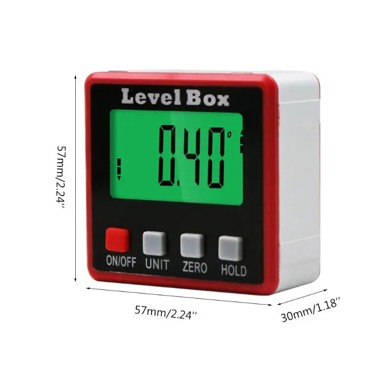  Digital protractor angle finder level box digital inclinometer angle measuring tool with magnetic b