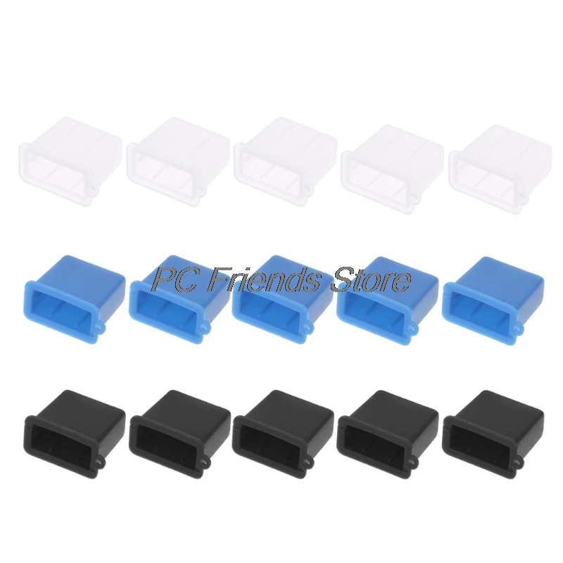 5Pcs Silicone USB Type A Male Anti-Dust Plug Stopper Cap Cover Protector-PC Friend 5Pcs Silicone USB Type A Male Anti-Dust Plug Stopper Cap Cover Protector-PC Friend
