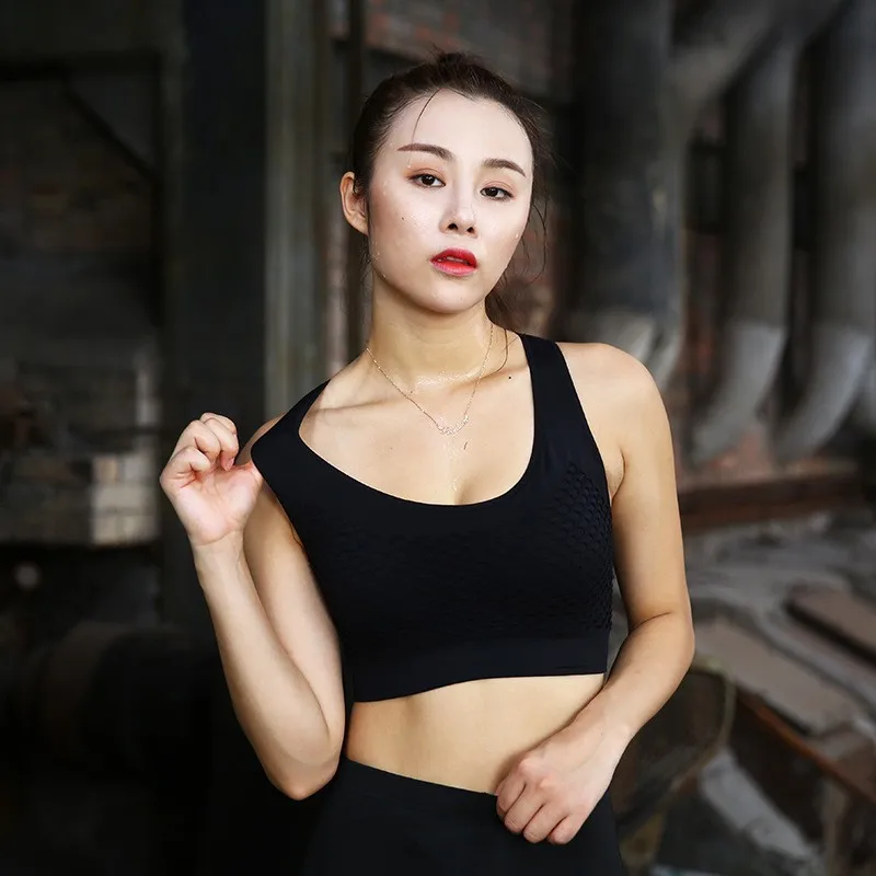 

2018 Women Sports Bra High Impact for Fitness Running Pad Cropped Top SportsWear Tank Tops Sports Push Up Bra Women SYB009