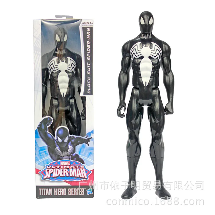 

Spiderman Black Suit Spider man 30 CM 1 pcs/set Boxed PVC Action Figure Collectible Model Toy