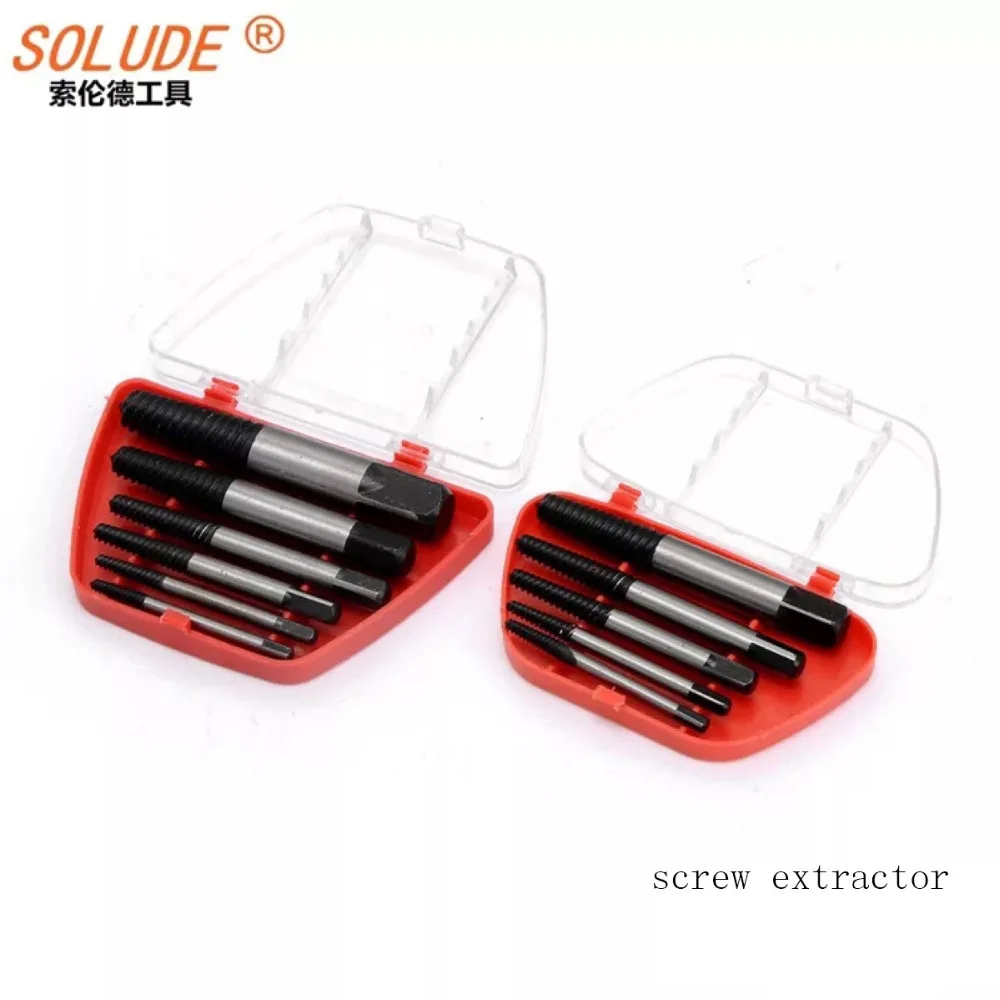 5pcs/6pcs Bearing steel reverse wire tapping head screw extractor