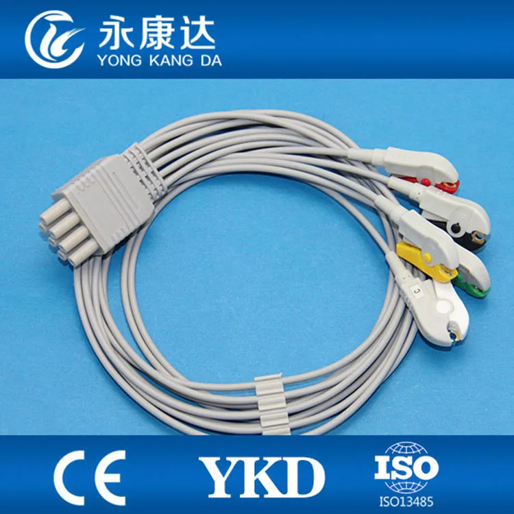 

Reliable quality 5lead ecg Trunk cable with IEC Clip ,easy to use