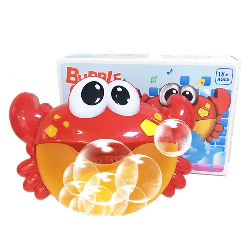 Hot Toy Crab Bubble Machine Children Bath Blowing Crab Bubble Bath Puzzle Bath Bubble Making Machine