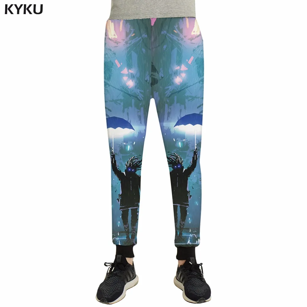 KYKU Skull Pants Men City Joggers Pants Bodybuilding