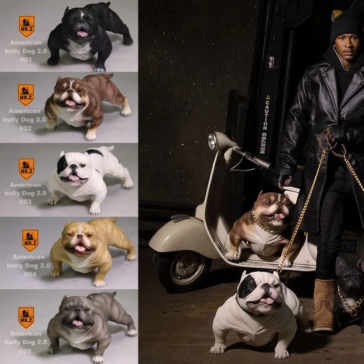 

Estartek MR Z Animal Series 1/6 American Bully Pitbull Dogs 2.0 Scene Accessories for 12inch collectible Action Figure Scene DIY