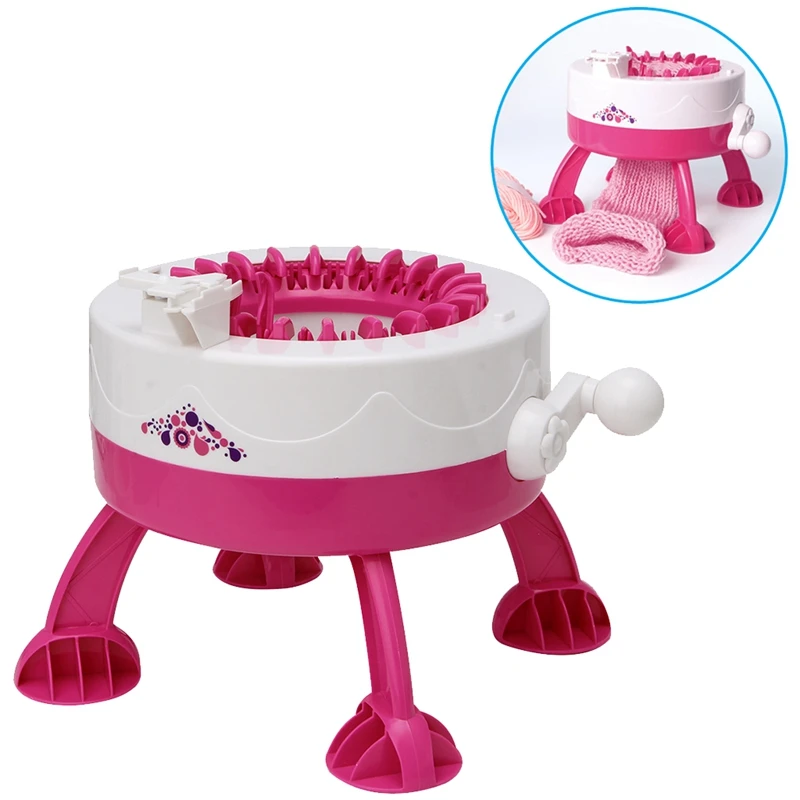 

Manual Hats Scarves Knitting Machine DIY Toy With 2 Wool for Children Kids