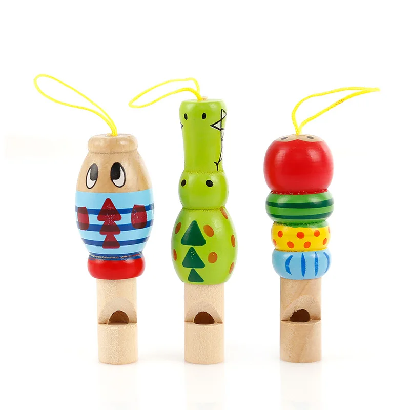 Kids toy Colourful educational toys Wooden Whistle children baby Funny