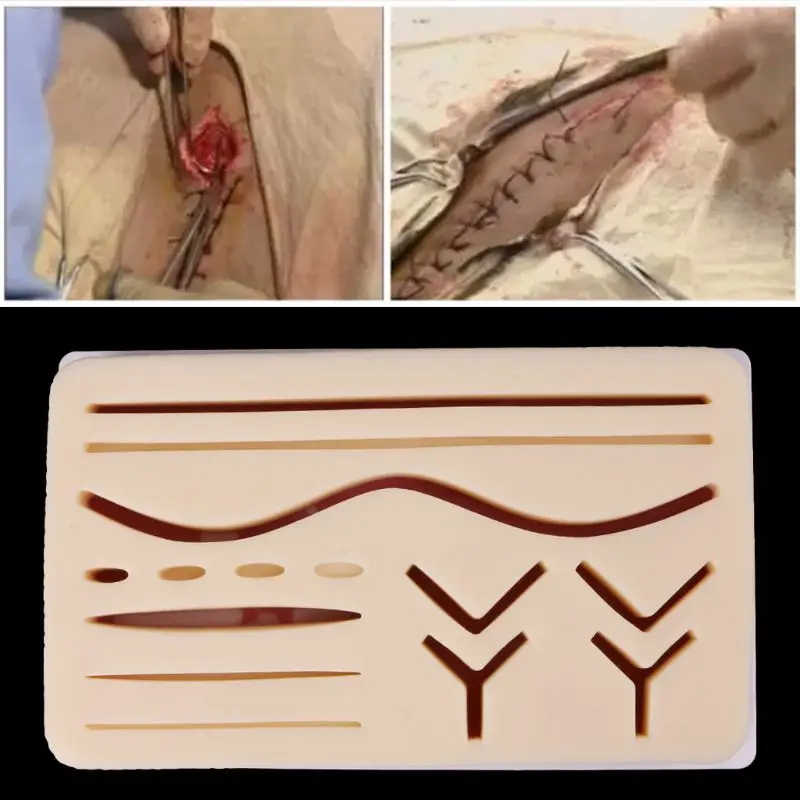 

Silicone Human Skin Model Suture Practice Pad Surgical Training Practice Tool