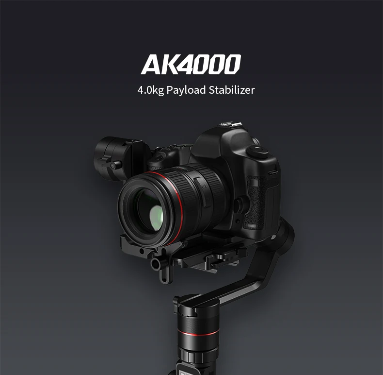 FeiyuTech Feiyu AK4000 3 оси ручной карданный стабилизатор для Canon sony Panasonic беззеркальных DSLR камера кино видеокамера