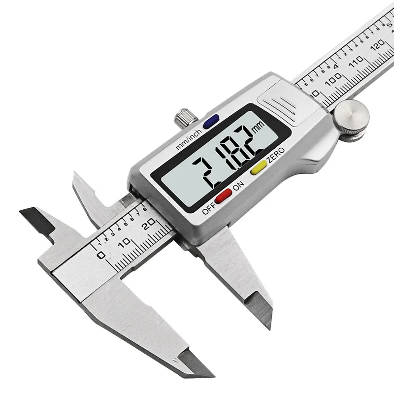 Цифровой Штангенциркуль с Calipers150mm 6 дюймов ЖК-дисплей электронных углеродного оптоволоконный датчик приборы для измерения высоты Micromete Нержавеющая сталь